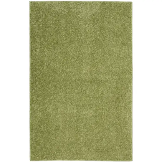 2' X 4' Green Non Skid Indoor Outdoor Runner Rug Photo 2