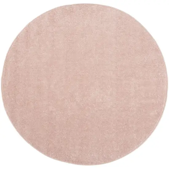 4' X 4' Pink Round Non Skid Indoor Outdoor Area Rug Photo 3