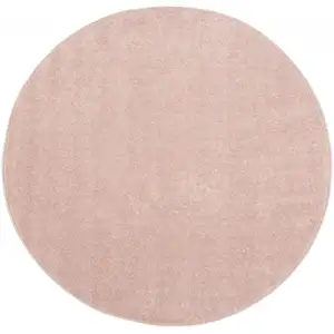 Photo of 4' X 4' Pink Round Non Skid Indoor Outdoor Area Rug