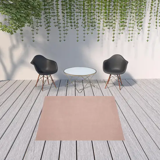 7' X 7' Pink Square Non Skid Indoor Outdoor Area Rug Photo 2