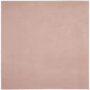 Photo of 7' X 7' Pink Square Non Skid Indoor Outdoor Area Rug