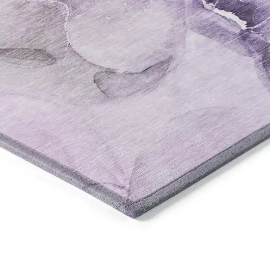 3' X 4' Purple Abstract Washable Non Skid Indoor Outdoor Area Rug Photo 7