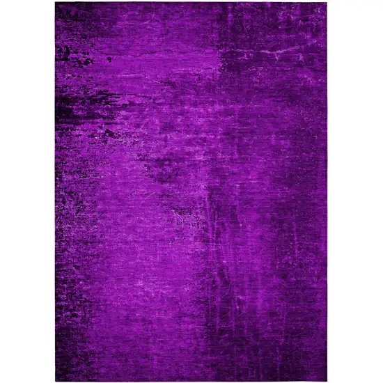 3' X 4' Purple Abstract Washable Non Skid Indoor Outdoor Area Rug Photo 2