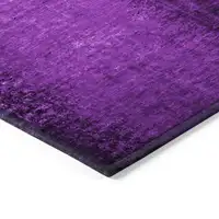 Photo of 3' X 4' Purple Abstract Washable Non Skid Indoor Outdoor Area Rug