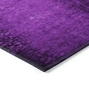 Photo of 3' X 4' Purple Abstract Washable Non Skid Indoor Outdoor Area Rug