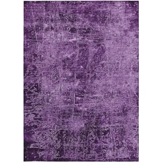 3' X 4' Purple Abstract Washable Non Skid Indoor Outdoor Area Rug Photo 5