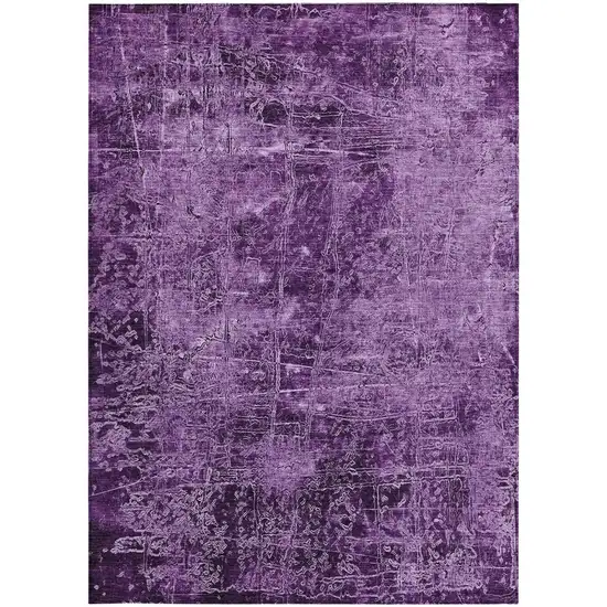 Purple Abstract Washable Non Skid Indoor Outdoor Area Rug Photo 5