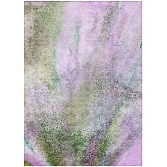 3' X 4' Purple Abstract Washable Non Skid Indoor Outdoor Area Rug Photo 2