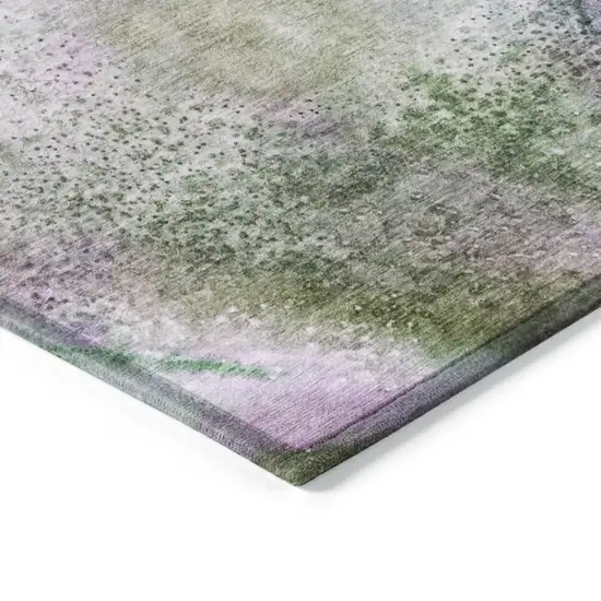 3' X 4' Purple Abstract Washable Non Skid Indoor Outdoor Area Rug Photo 5