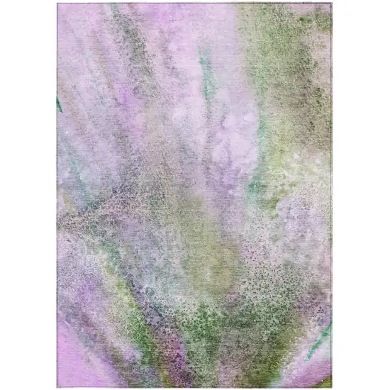 3' X 5' Purple Abstract Washable Non Skid Indoor Outdoor Area Rug Photo 6