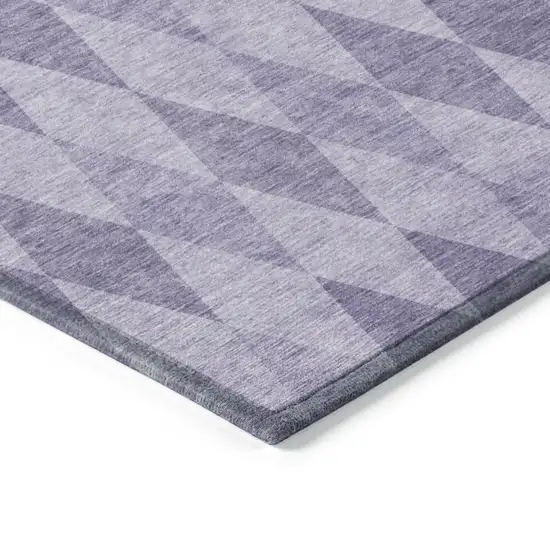 3' X 4' Purple Geometric Washable Non Skid Indoor Outdoor Area Rug Photo 7