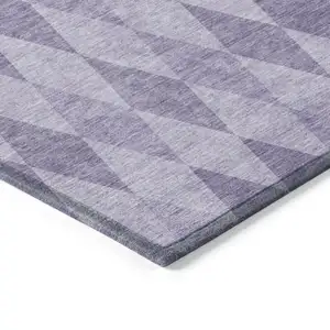 Photo of 3' X 4' Purple Geometric Washable Non Skid Indoor Outdoor Area Rug