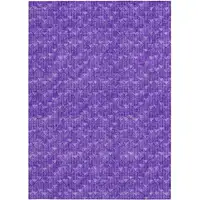 Photo of 3' X 4' Purple Geometric Washable Non Skid Indoor Outdoor Area Rug