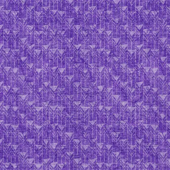 3' X 5' Purple Geometric Washable Non Skid Indoor Outdoor Area Rug Photo 6