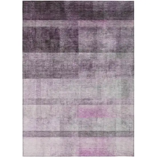 3' X 4' Purple Ombre Washable Non Skid Indoor Outdoor Area Rug Photo 2