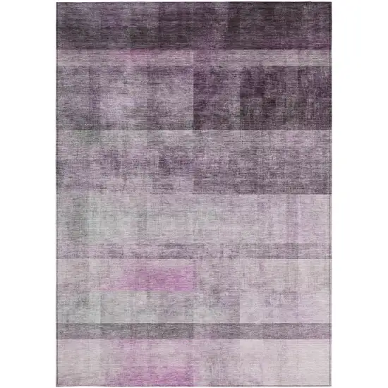 3' X 5' Purple Ombre Washable Non Skid Indoor Outdoor Area Rug Photo 5