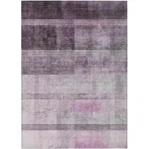 Photo of 3' X 5' Purple Ombre Washable Non Skid Indoor Outdoor Area Rug