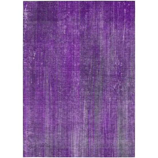 3' X 4' Purple Striped Washable Non Skid Indoor Outdoor Area Rug Photo 4