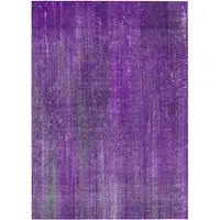 Photo of 3' X 5' Purple Striped Washable Non Skid Indoor Outdoor Area Rug