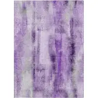 Photo of 3' X 5' Purple Washable Non Skid Indoor Outdoor Area Rug