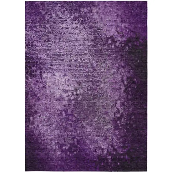 3' X 4' Purple Washable Non Skid Indoor Outdoor Area Rug Photo 5