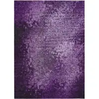 Photo of 3' X 5' Purple Washable Non Skid Indoor Outdoor Area Rug