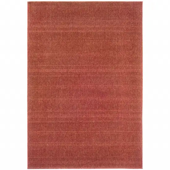 8' X 11' Red Stain Resistant Indoor Outdoor Area Rug Photo 1