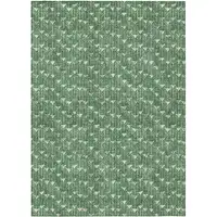 Photo of 3' X 5' Sage Geometric Washable Non Skid Indoor Outdoor Area Rug