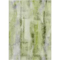 Photo of 3' X 4' Sage Washable Non Skid Indoor Outdoor Area Rug