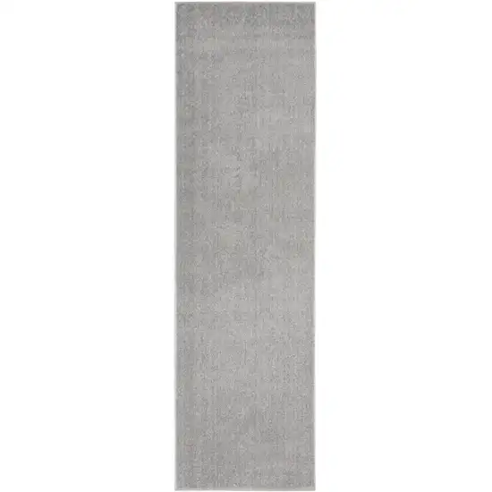 2' X 8' Silver Grey Non Skid Indoor Outdoor Runner Rug Photo 1