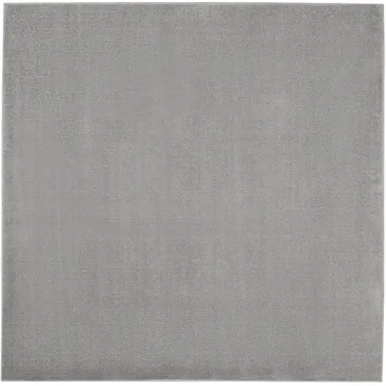 7' X 7' Silver Grey Square Non Skid Indoor Outdoor Area Rug Photo 1