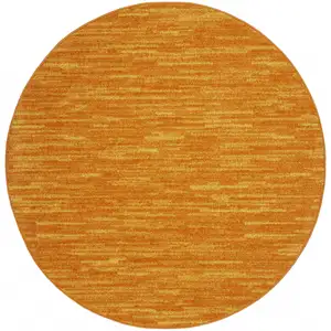 Photo of 4' X 4' Sunburst Round Non Skid Indoor Outdoor Area Rug