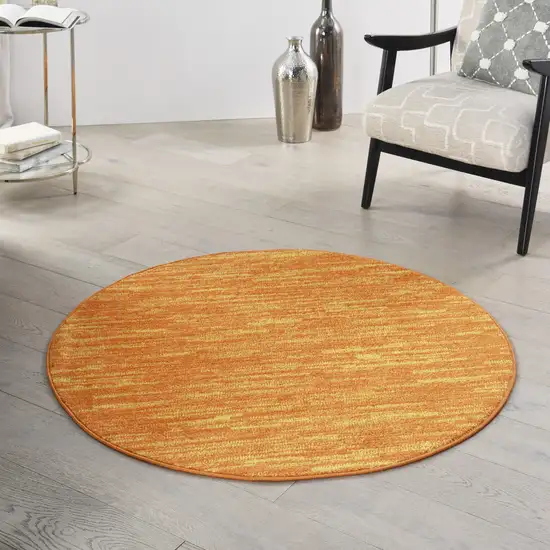 4' X 4' Sunburst Round Non Skid Indoor Outdoor Area Rug Photo 6