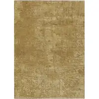 Photo of 3' X 4' Tan Abstract Washable Non Skid Indoor Outdoor Area Rug