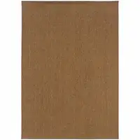 Photo of 3' X 5' Tan Stain Resistant Indoor Outdoor Area Rug