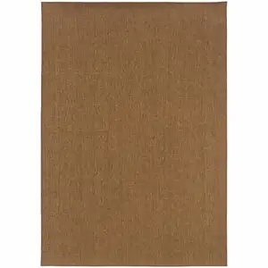 Photo of 3' X 5' Tan Stain Resistant Indoor Outdoor Area Rug