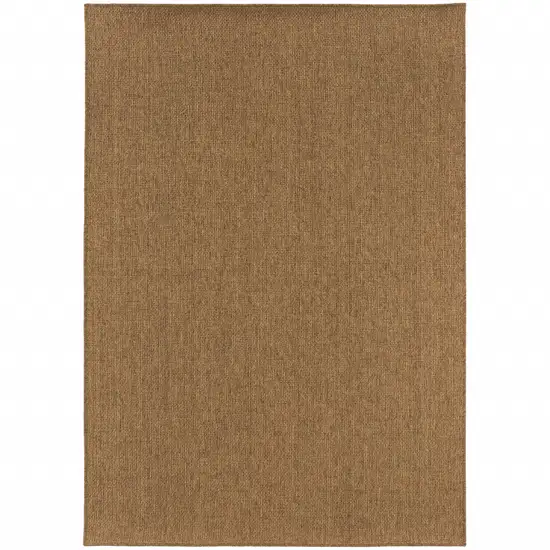 9' X 13' Tan Stain Resistant Indoor Outdoor Area Rug Photo 1