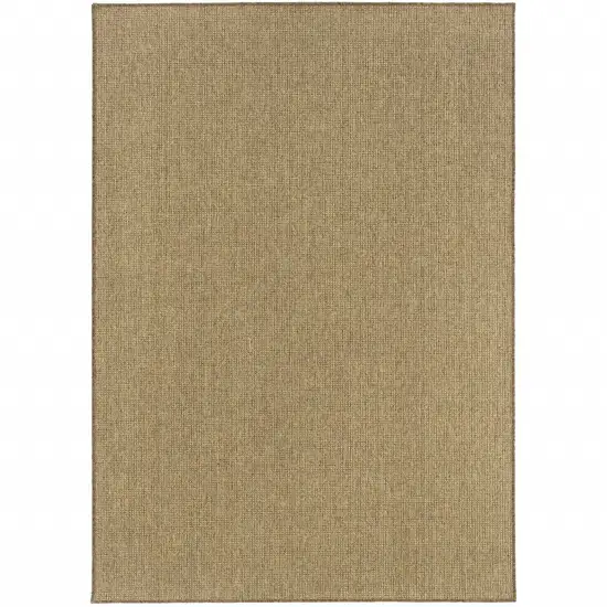 6' X 9' Tan Stain Resistant Indoor Outdoor Area Rug Photo 1