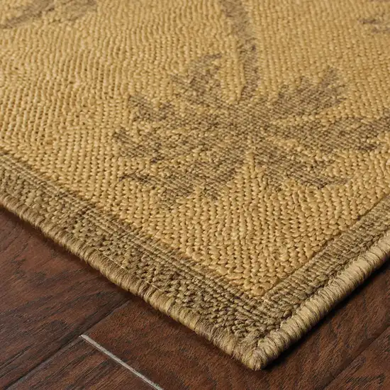 3' X 5' Tan Stain Resistant Indoor Outdoor Area Rug Photo 3