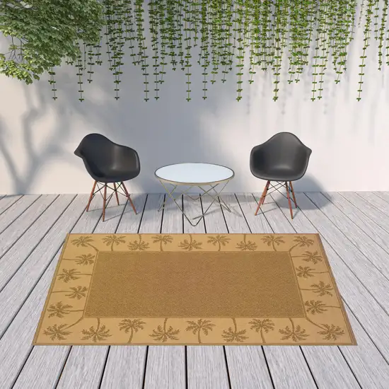 8' X 11' Tan Stain Resistant Indoor Outdoor Area Rug Photo 2