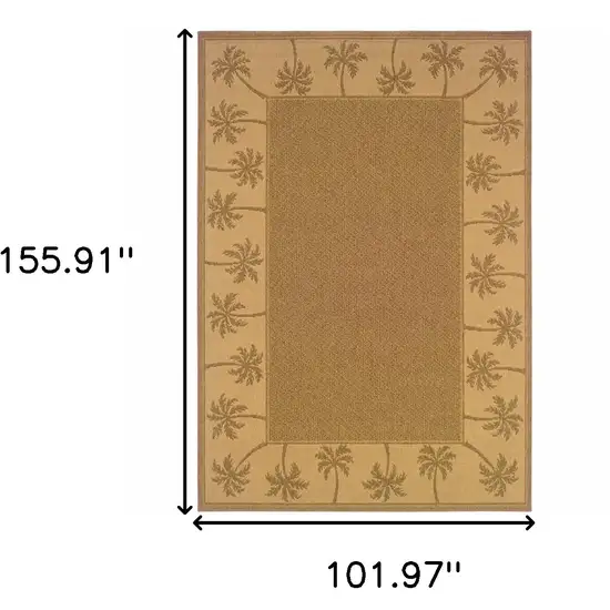 9' X 13' Tan Stain Resistant Indoor Outdoor Area Rug Photo 6