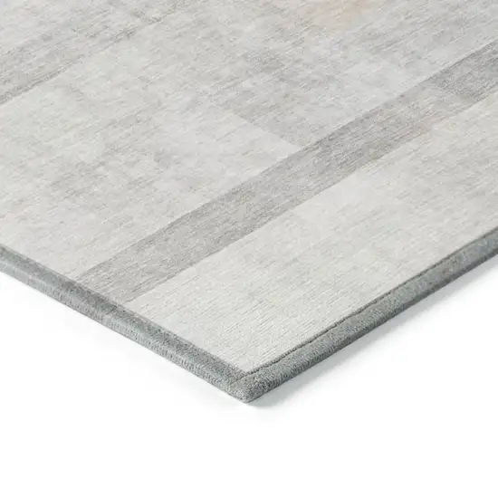 3' X 4' Taupe Ombre Washable Non Skid Indoor Outdoor Area Rug Photo 7