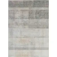 Photo of 3' X 5' Taupe Ombre Washable Non Skid Indoor Outdoor Area Rug