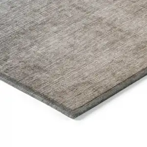 Photo of 3' X 4' Taupe and Gray Ombre Washable Non Skid Indoor Outdoor Area Rug