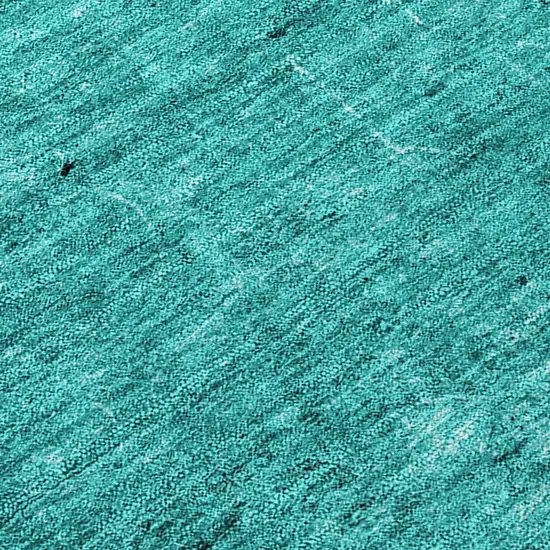 Teal Abstract Washable Non Skid Indoor Outdoor Area Rug Photo 4