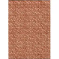 Photo of 3' X 4' Terra Cotta Geometric Washable Non Skid Indoor Outdoor Area Rug