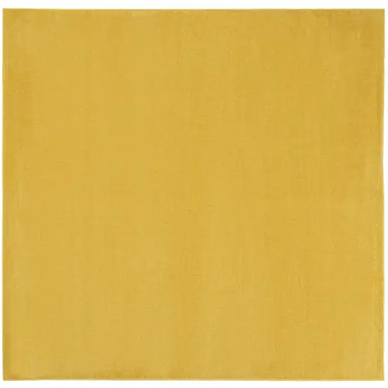 7' X 7' Yellow Square Non Skid Indoor Outdoor Area Rug Photo 1