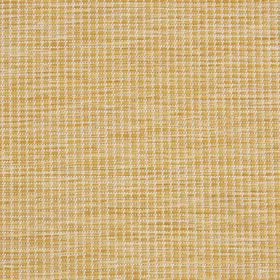 8' Yellow Power Loom Runner Rug Photo 9