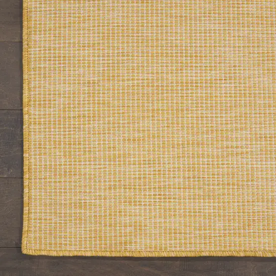 12' Yellow Power Loom Runner Rug Photo 8