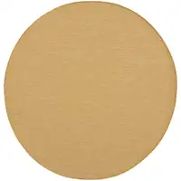 Photo of 6' Yellow Round Power Loom Area Rug